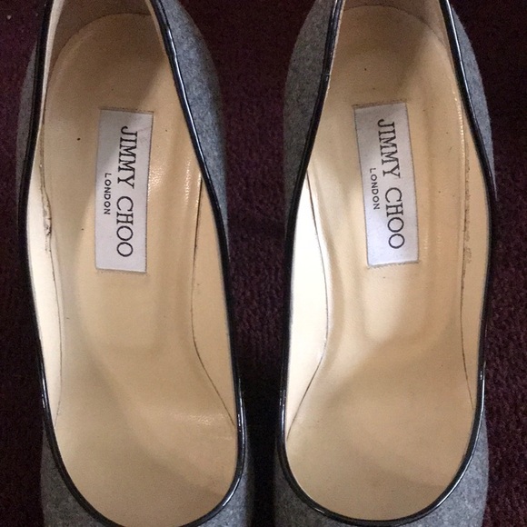 ❤️JIMMY CHOO COSMIC GREY FLANNEL PUMP - Picture 8 of 8
